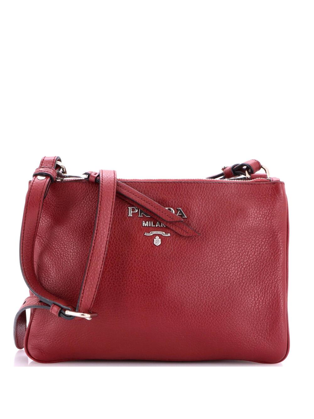 Prada Double Zip Crossbody Bag Vitello #331103P13B
